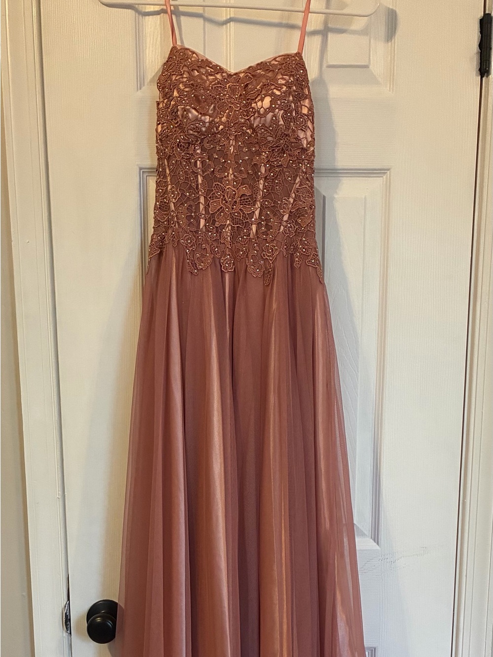 Windsor Rosewood Lace & Tulle Maxi Skirt
